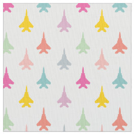 Tela F-15E Strike Eagle Fighter Jets Pattern - Pastel