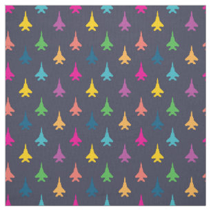 Tela F-15E Strike Eagle Fighter Jets Pattern Rainbow