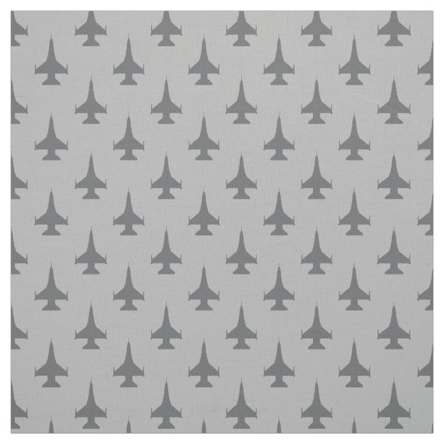 Tela F-16 Gris a reacción de combate Viper sobre gris (Retal)