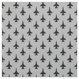 Tela F-16 Viper Fighter Jet Black en gris