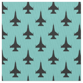 Tela F-16 Viper Fighter Jet Pattern Black