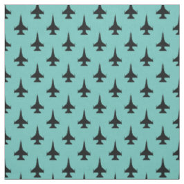 Tela F-16 Viper Fighter Jet Pattern Black
