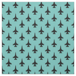 Tela F-16 Viper Fighter Jet Pattern Black