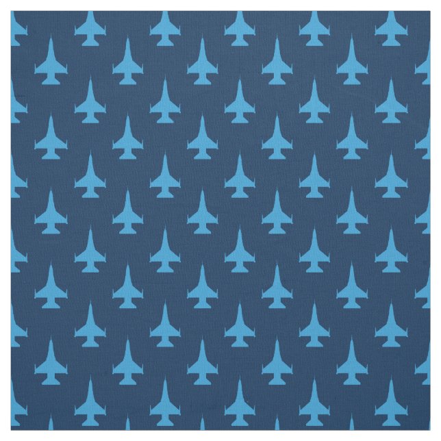 Tela F-16 Viper Fighter Jet Pattern Blue (Retal)