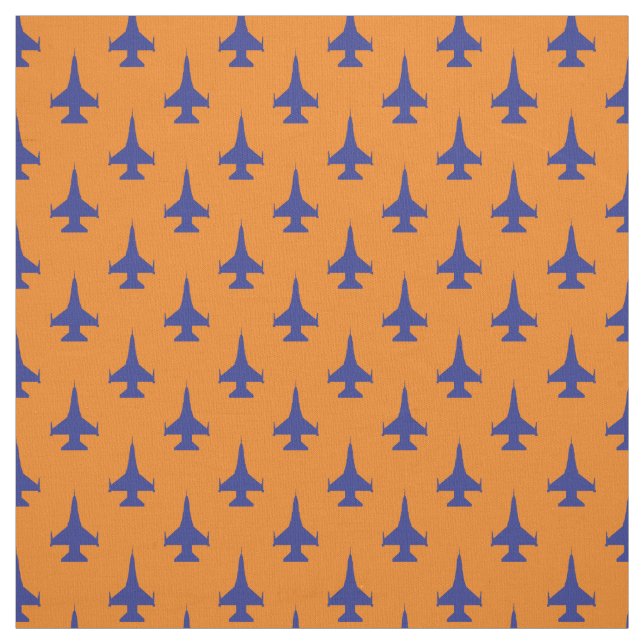 Tela F-16 Viper Fighter Jet Pattern Blue (Retal)