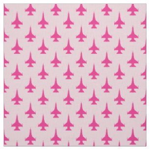 Tela F-16 Viper Fighter Jet Pattern Fuchsia