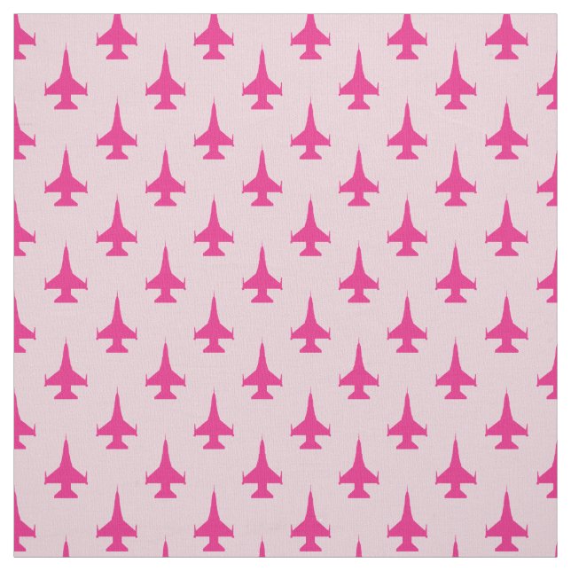 Tela F-16 Viper Fighter Jet Pattern Fuchsia (Retal)
