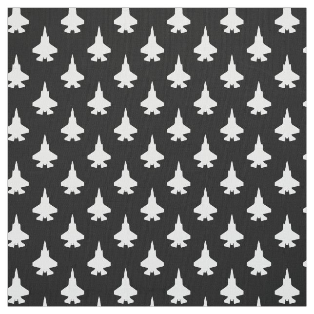 Tela F-35 Lightning 2 aviones de combate Patrón Blanco  (Retal)