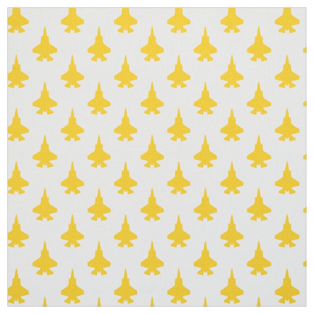 Tela F-35 Lightning 2 Fghter Jets Pattern Yellow (Retal)
