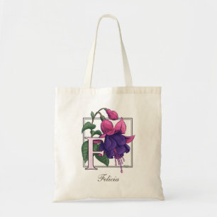 Tela F para el bolso fucsia del monograma de la flor