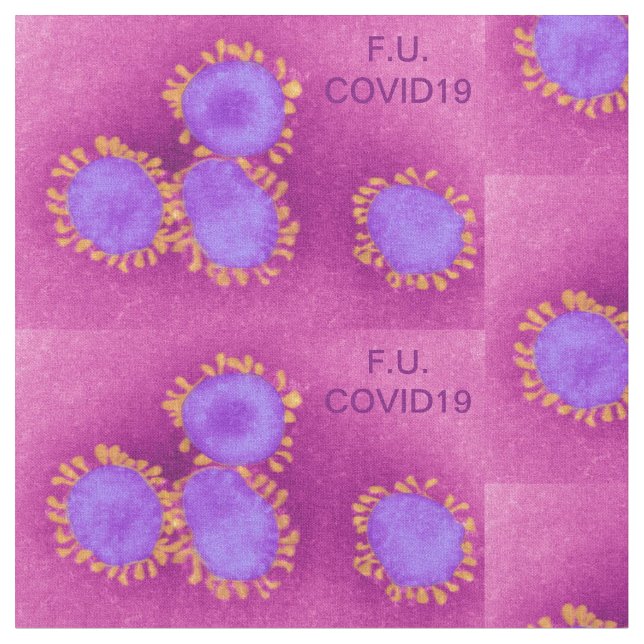 Tela F.U.COVID19 Rosa (De cerca)