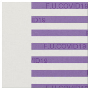 Tela F.U.COVID19 Tiras púrpura