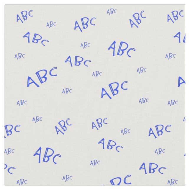 Tela Fabric ABC Azul (De cerca)