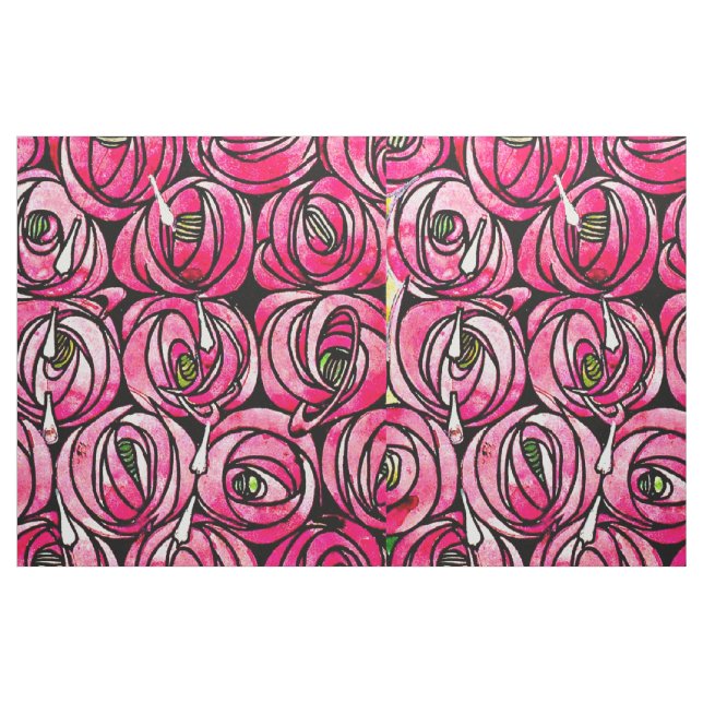 Tela Fabric-Abstract-Charles Rennie MackMacintosh 1 ("Cuarto gordo" (fat quarter))