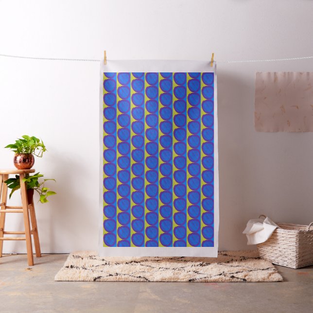 Tela fabric Blue purple yellow star (In Situ)