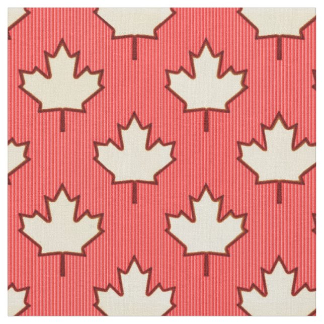 Tela Fabric canadiense de hojas de arce (De cerca)
