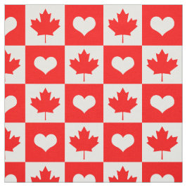 Tela Fabric canadiense y hoja de arce, bandera cardíaca