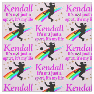 TELA FABRIC CHICA DE FÚTBOL PERSONALIZADO INCREÍBLE