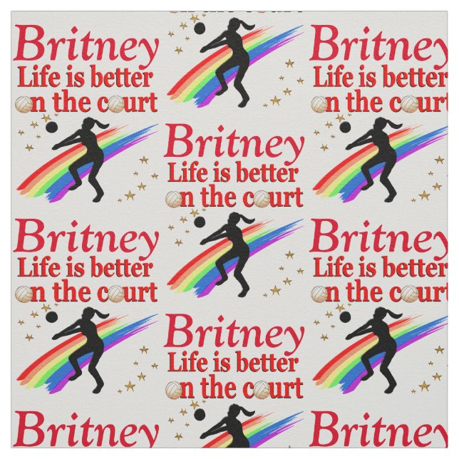 TELA FABRIC CHICA DE VOLEIBOL PERSONALIZADO INCREÍBLE (Retal)