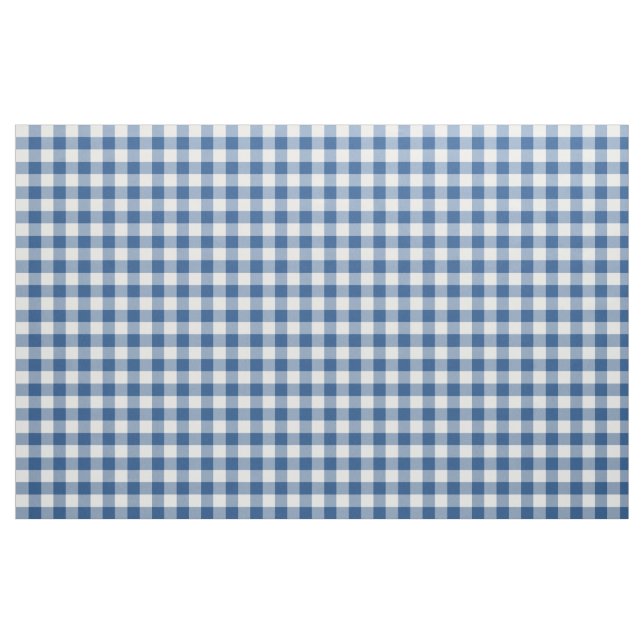 Tela Fabric clásico del patrón de Gingham azul (Yarda)