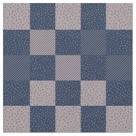 Tela Fabric - Crazy Buffalo Check in Blue and Taupe