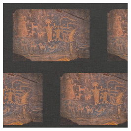 Tela Fabric de algodón de petroglifo del suroeste