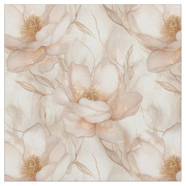 Tela Fabric de champagne Magnolias