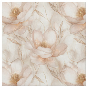 Tela Fabric de champagne Magnolias
