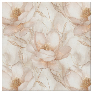 Tela Fabric de champagne Magnolias