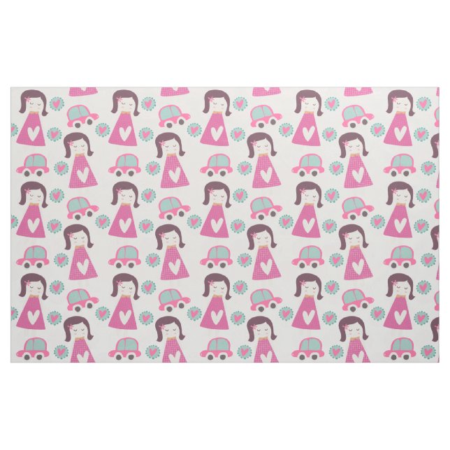 Tela Fabric de chicas que van a lugares ("Cuarto gordo" (fat quarter))