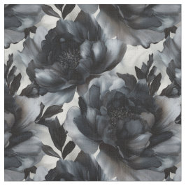 Tela Fabric De Lujo Oscuro Peonies