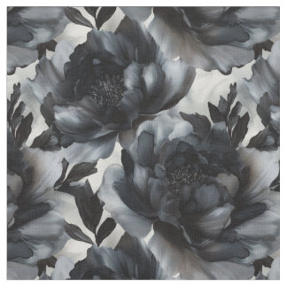 Tela Fabric De Lujo Oscuro Peonies