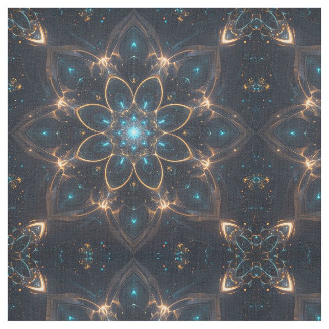 Tela Fabric de Mandala Eléctrica (De cerca)