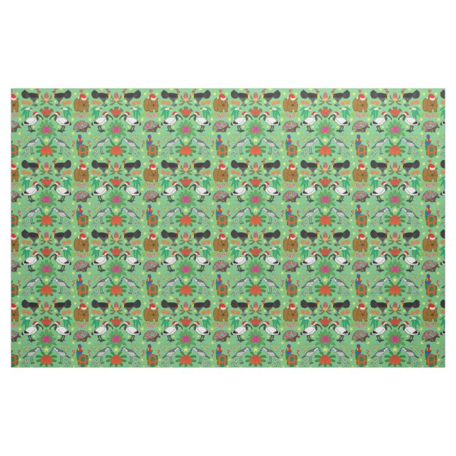 Tela Fabric de Navidades australianos ("Cuarto gordo" (fat quarter))