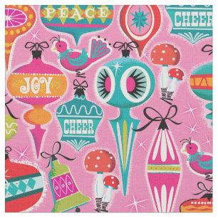 Tela Fabric de Navidades de ornamentos modernos de medi