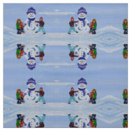 Tela Fabric De Niños Snowman