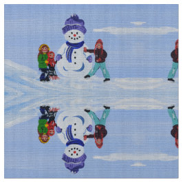 Tela Fabric De Niños Snowman