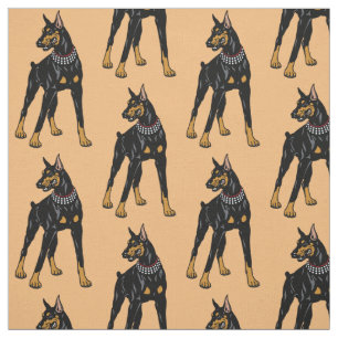Tela  Fabric de perro Dobermann o Doberman Pinscher