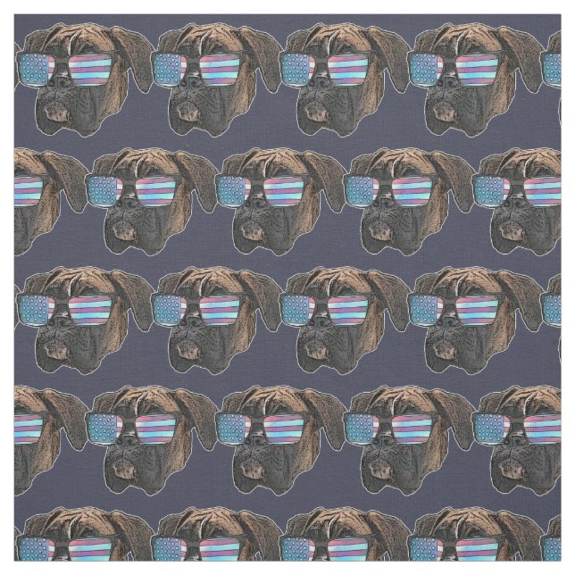 Tela Fabric de Personalizado de perro de boxer (Retal)