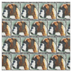 Tela Fabric de Personalizado de perro de boxer