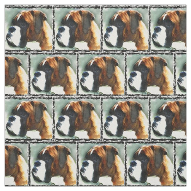 Tela Fabric de Personalizado de perro de boxer (Retal)