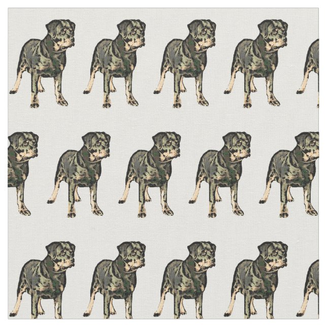 Tela Fabric de Personalizado de perro Rottweiler (De cerca)