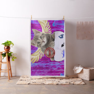 Tela Fabric De Pescado Gato Gato Gatito Gatito Gatito