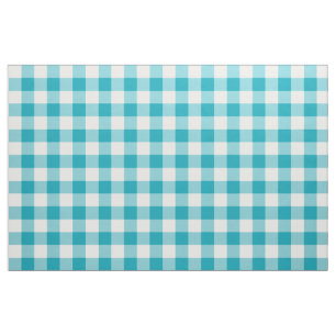 Tela Fabric del patrón Aqua Blue Gingham