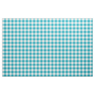 Tela Fabric del patrón Aqua Blue Gingham