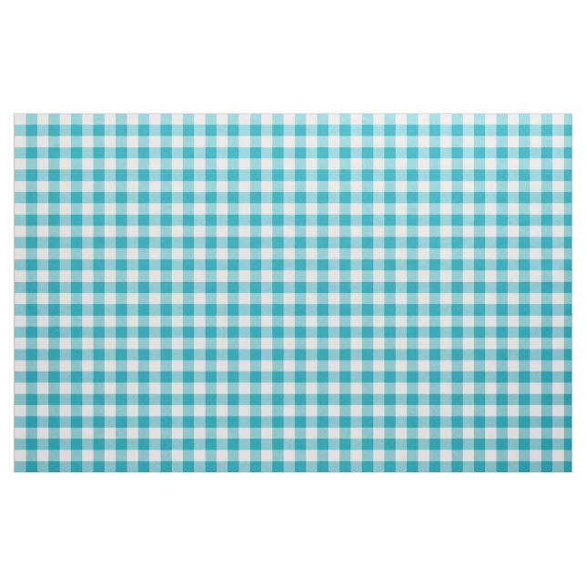 Tela Fabric del patrón Aqua Blue Gingham ("Cuarto gordo" (fat quarter))
