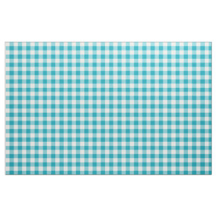 Tela Fabric del patrón Aqua Blue Gingham