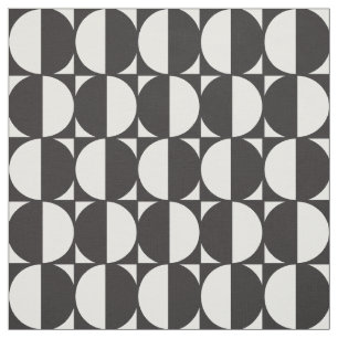 Tela Fabric Formas Geométricas Pattern Blanco y Negro