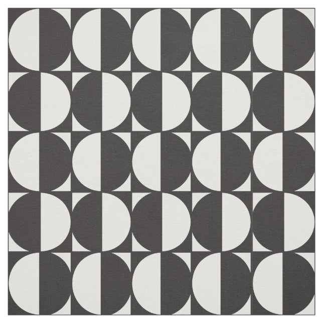 Tela Fabric Formas Geométricas Pattern Blanco y Negro (Retal)