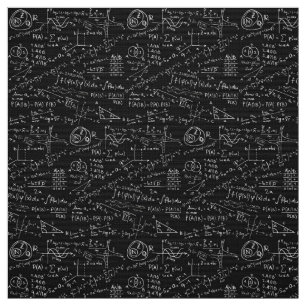 Tela Fabric - Fórmula de matemáticas en blanco y negro